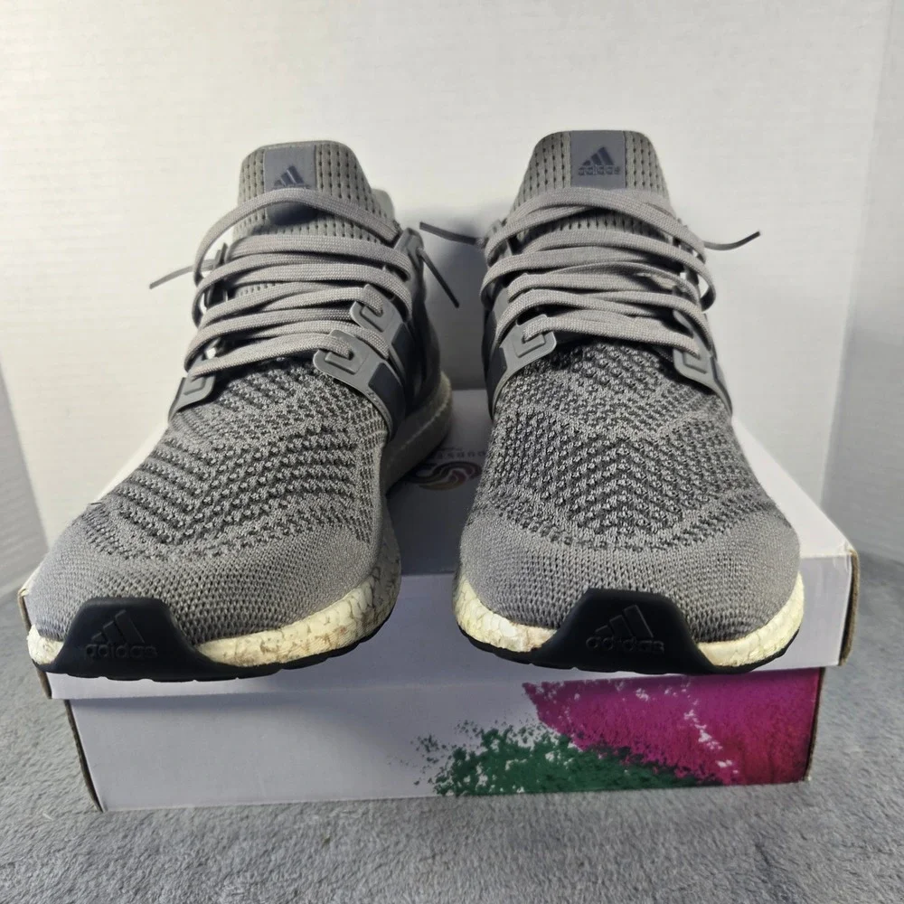 Adidas Ultraboost 1.0 Grey Running Shoes Mens 11 HQ4200 Primeknit Sneakers
